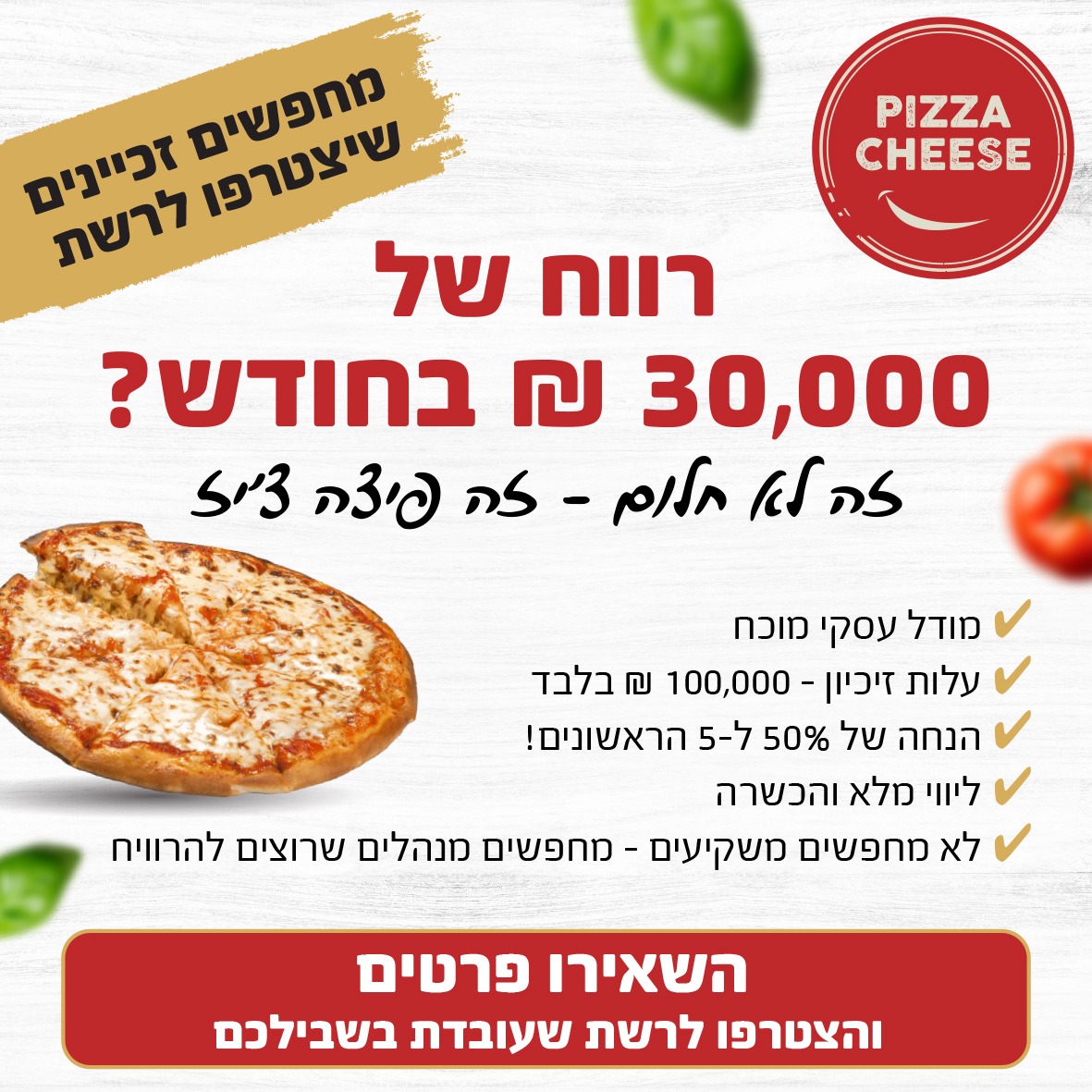 באנר של זייכנות פיצה צ'יז
